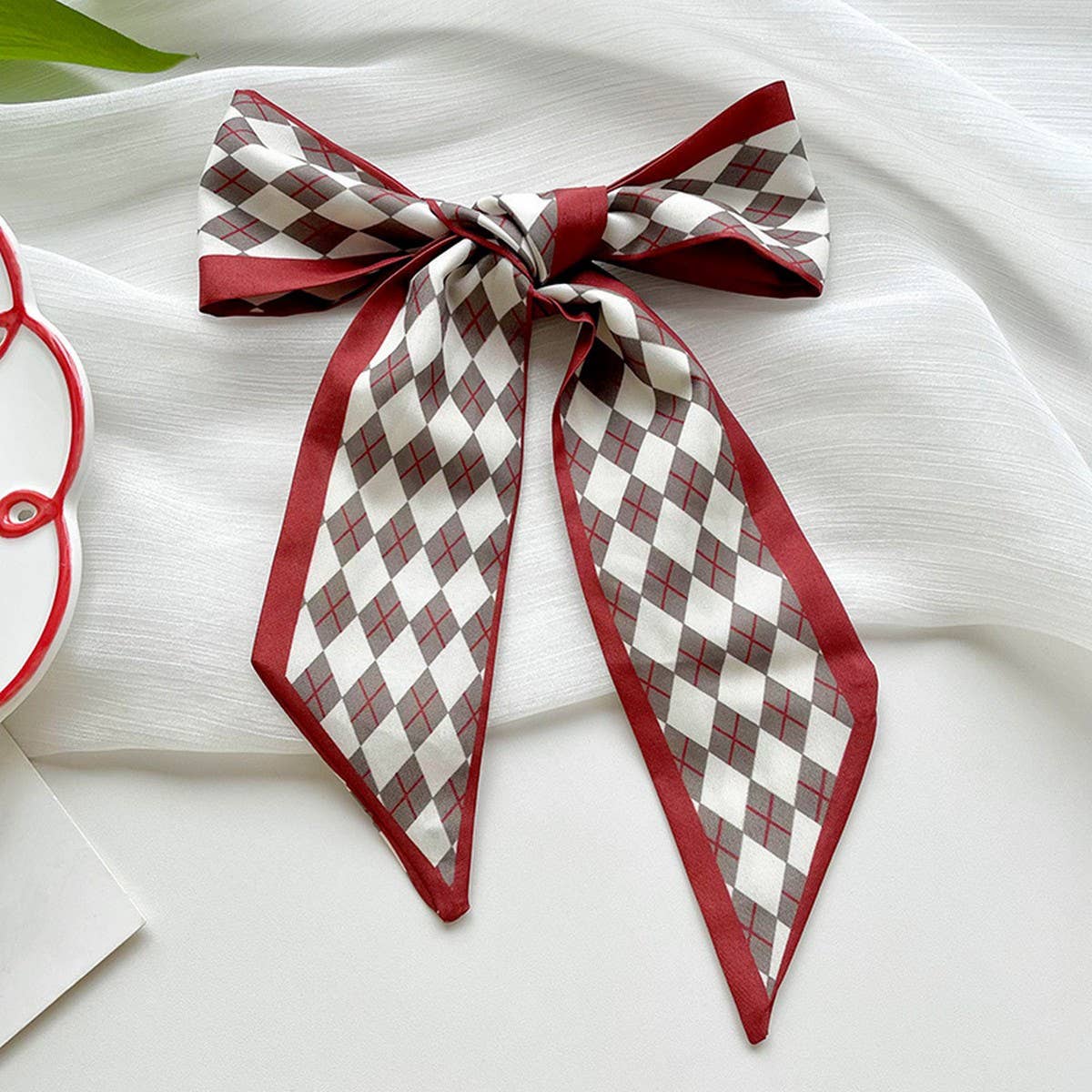 ACCITY - Wholesale Scarf - Women's - Red Skinny Twilly Scarf – Hair  Ribbon Accessory_CWASC19810