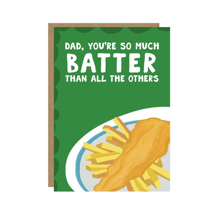 Carte de thé Chippy - Carte drôle pour la fête des pères - 4x6 pour la vente par Pickled Prints