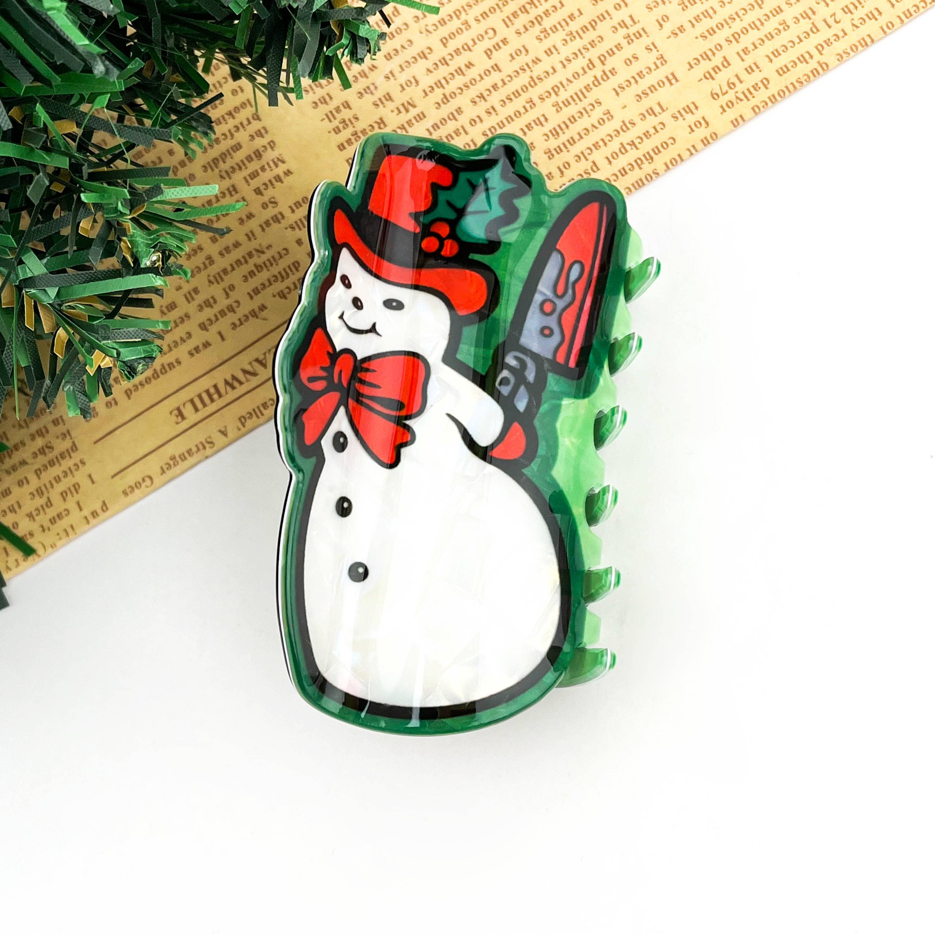 TheDivaSoap - Wholesale Hair Clip - Women's - Christmas Series Hair Claw Clip, Festive Winter Hair Clip3