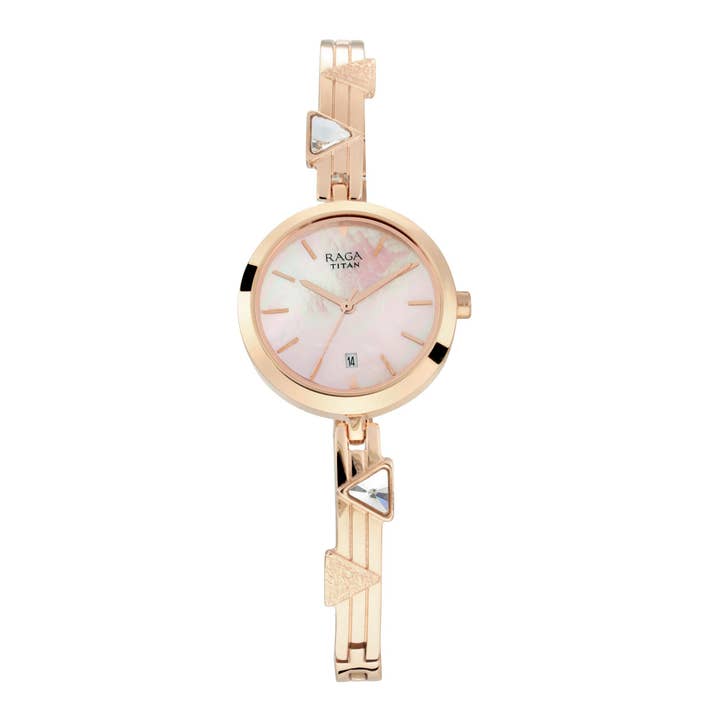 Titan Raga Viva Mother of Pearl Dial Women Watch With Metal Strap for wholesale by Titan