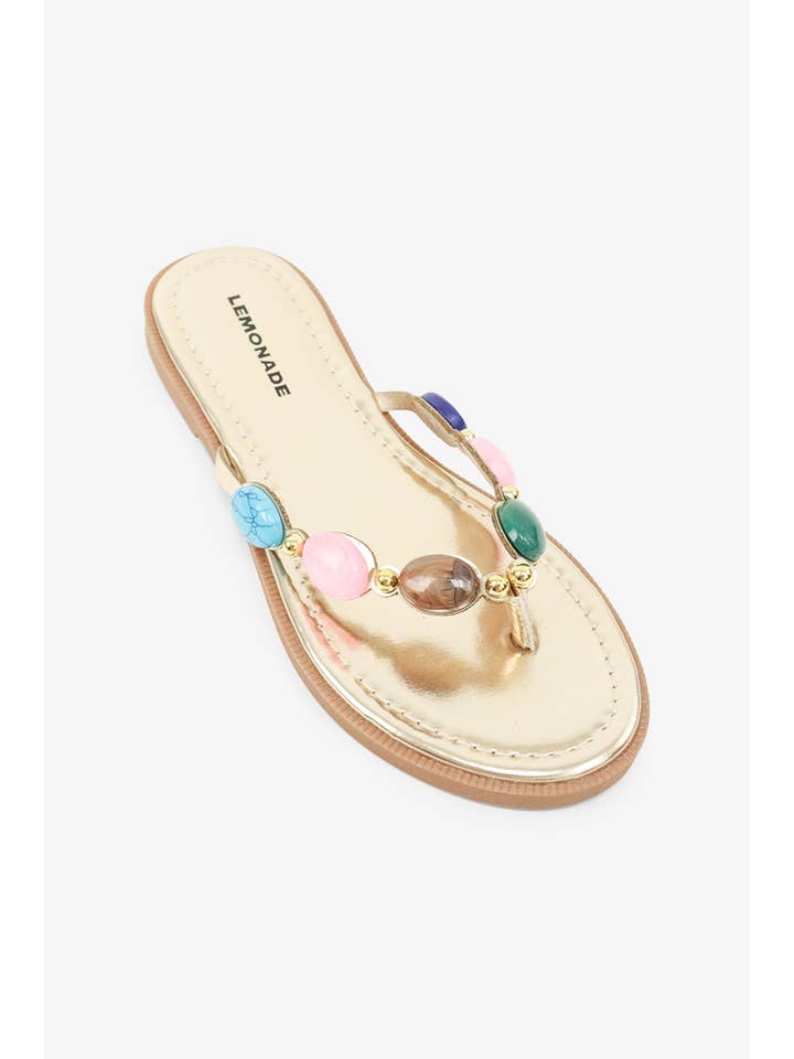 Lemonade Shoes - Vendita all'ingrosso Sandali - Donna - FANTINE - SANDALO INFRADITO CON PERLINE RESORT '26