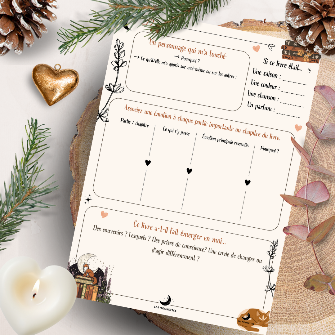 Les Moonettes – wholesale Kontorsmateriel/Notecard Set – 20 ifyllningsblad för läsning (10 exemplar av varje)1
