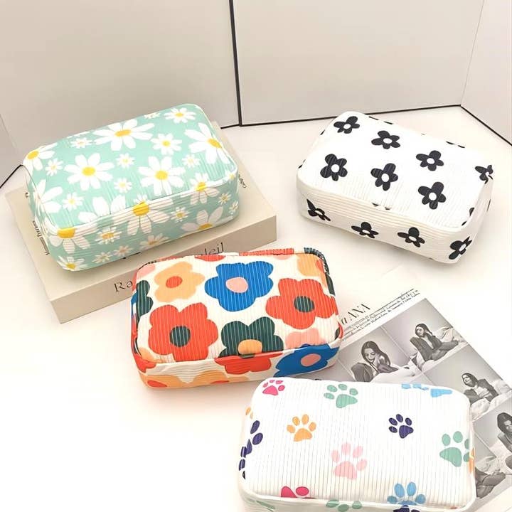 42POPS - Wholesale Makeup/Cosmetic Bag - ,,.._ Corduroy cosmetic make up bag pouch
