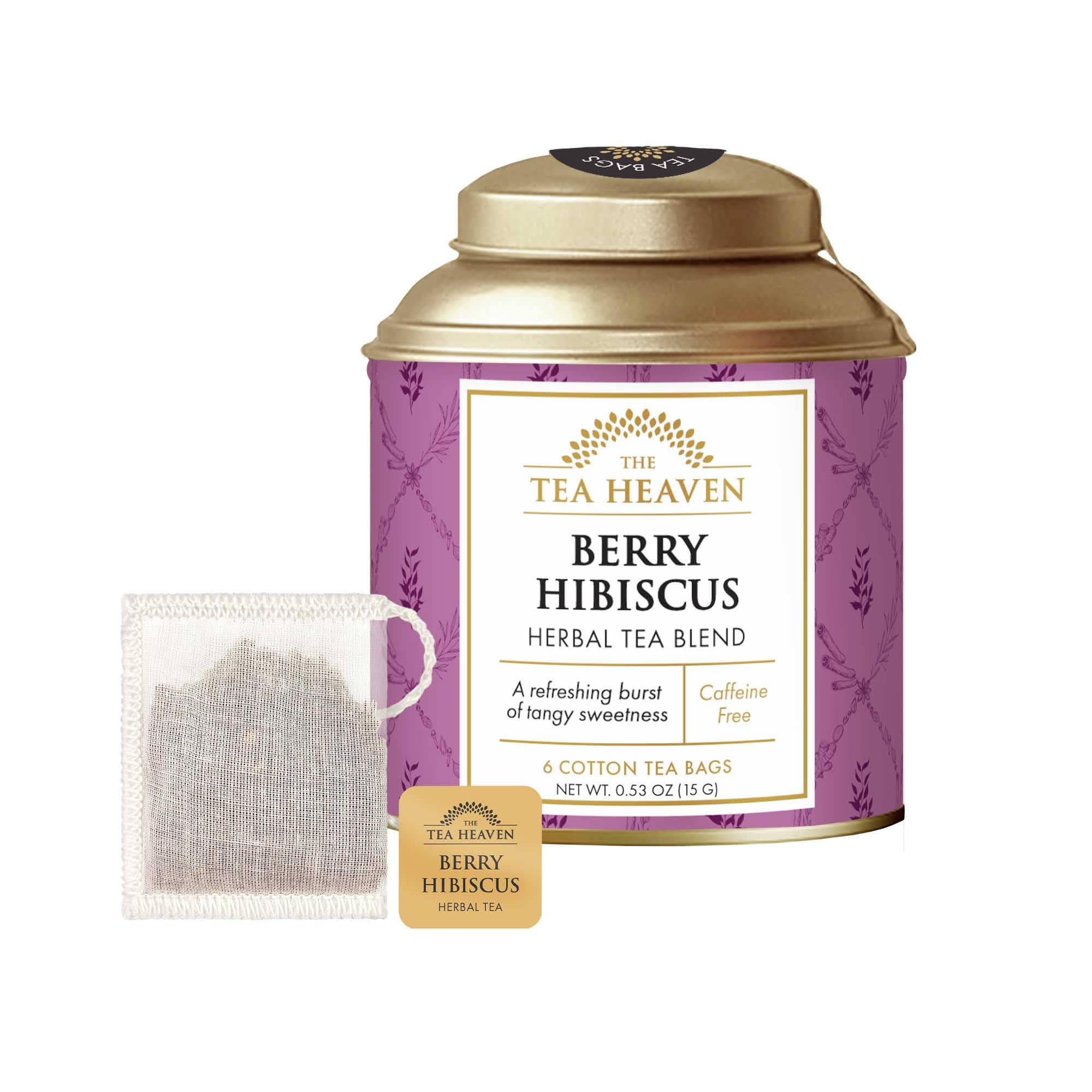 The Tea Heaven - Wholesale Tea Bags - Berry Hibiscus Mini Tea Bag Canister