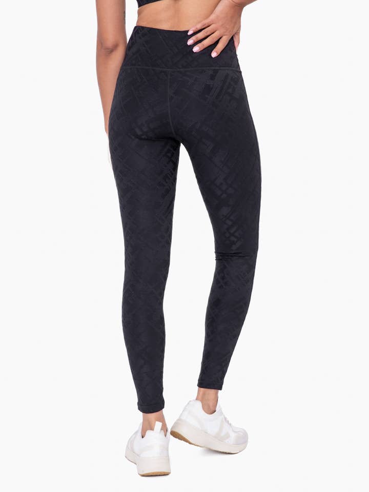 Mono B - Wholesale Athletic/Lounge Leggings - Women's - BRONZE - TACTEL® Crosshatch High-Waist Leggings