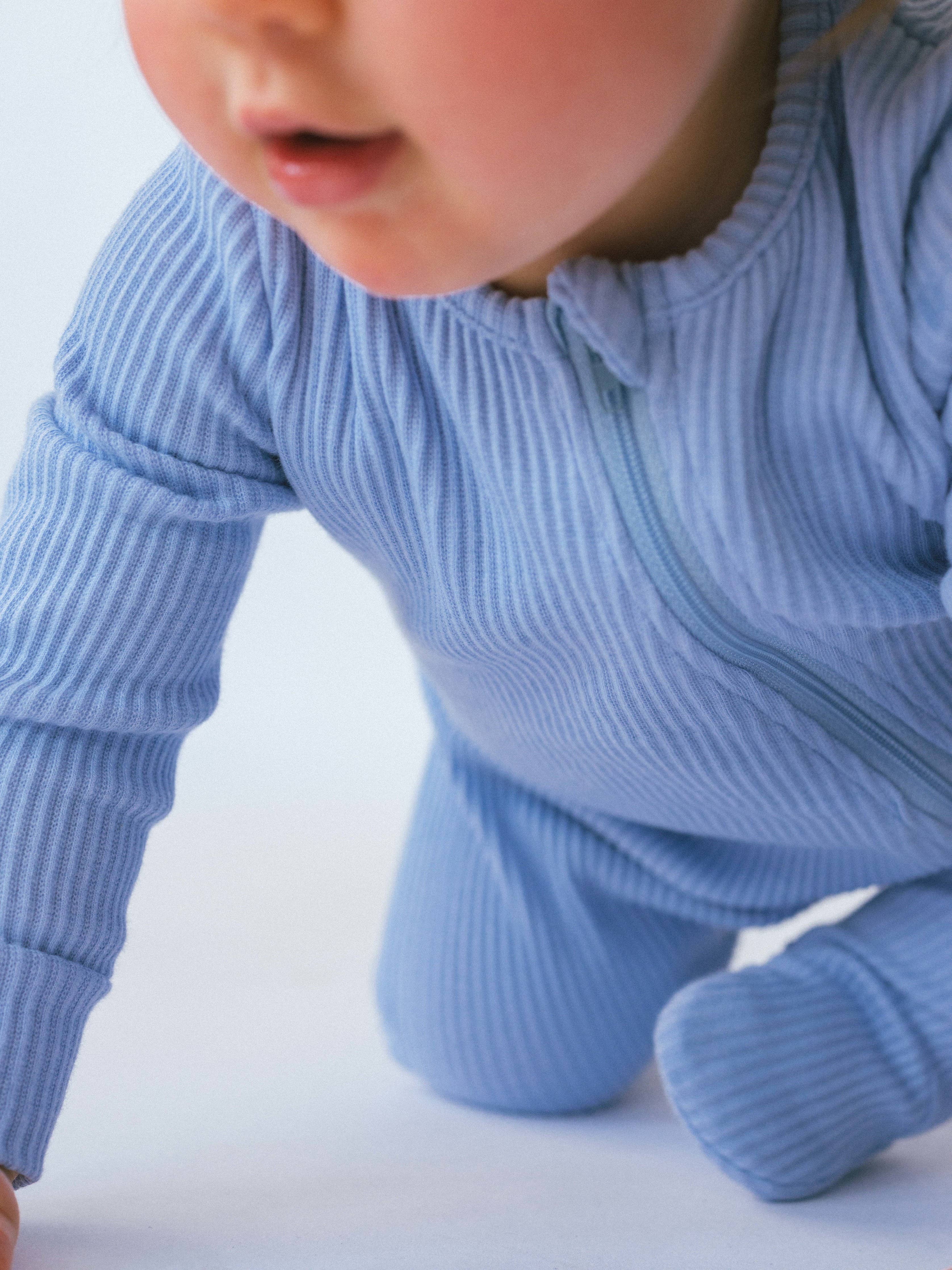 DreamBuy - Vendita all'ingrosso Pigiamino - Neonati - Tutina personalizzata con zip in cotone rigato per neonati 0-3 anni1