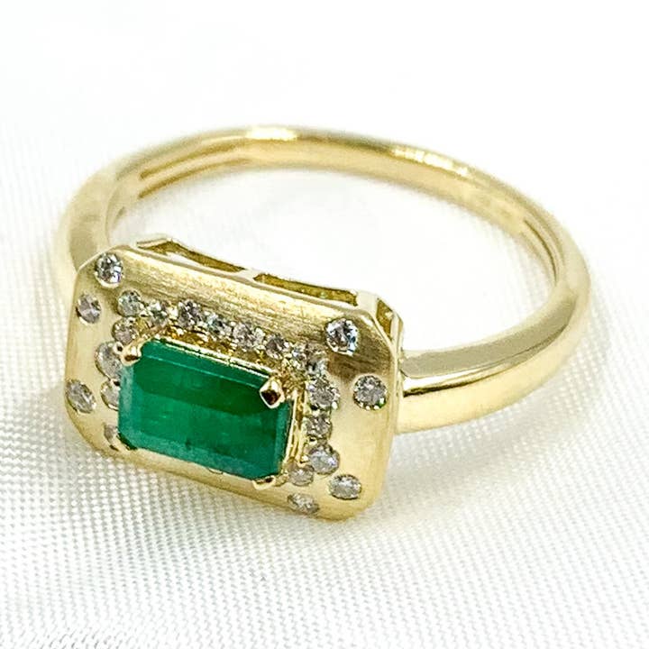14K Solid Gold Diamond and Gemstone Ring. RN417583 for wholesale by Tresor Jewelry Inc.