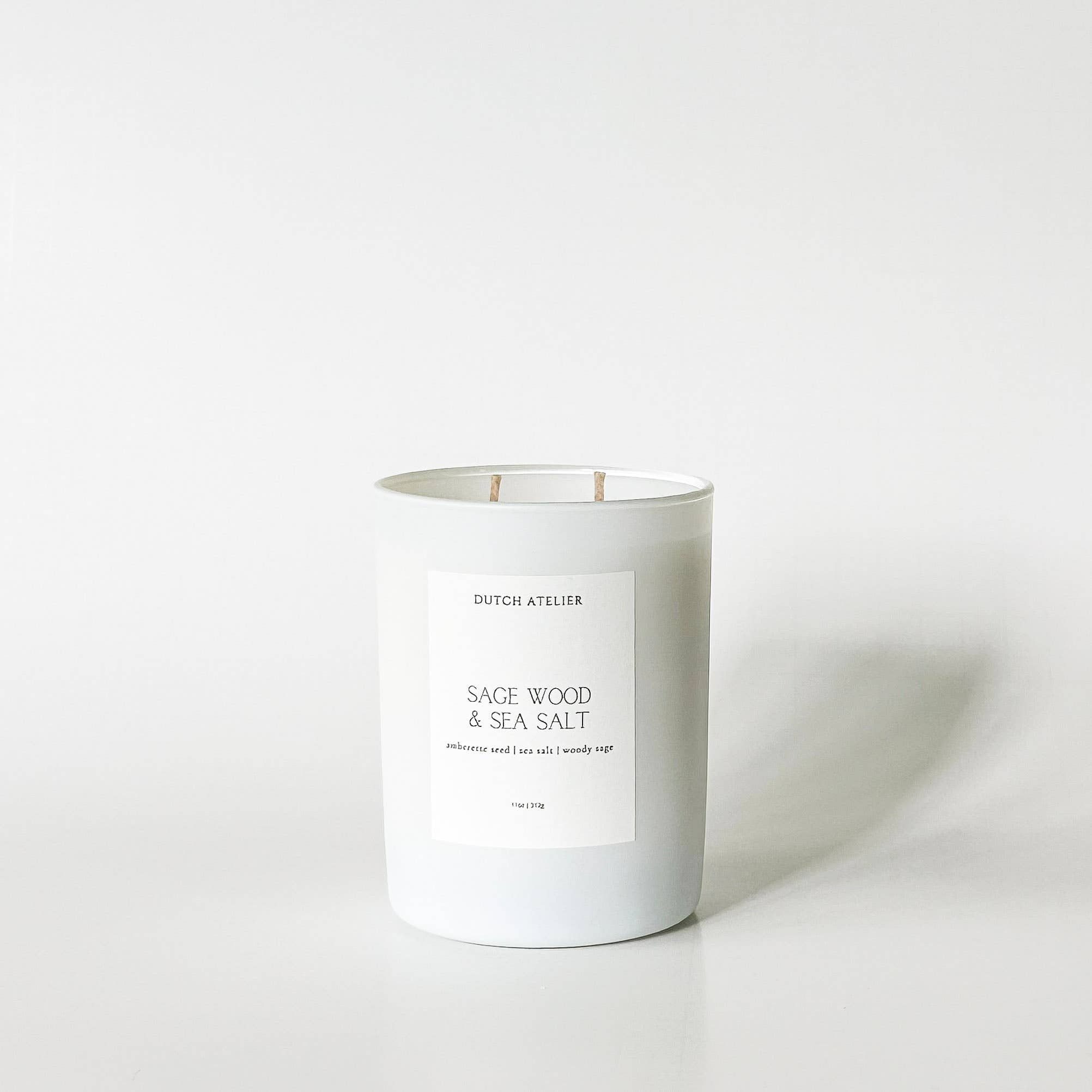 Dutch Atelier - Wholesale Jar/Filled Candle - Sage Wood & Sea Salt 11 oz Candle1