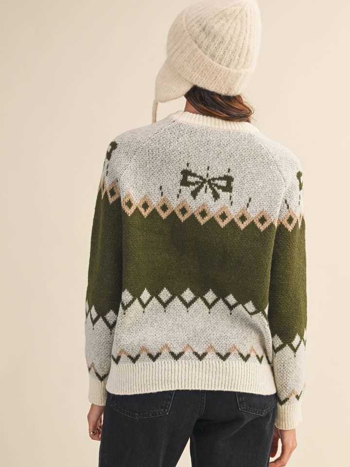 &MERCI - Wholesale Knit Sweater - Women's - DOG MOTIF SWEATER PULLOVER MSW112227