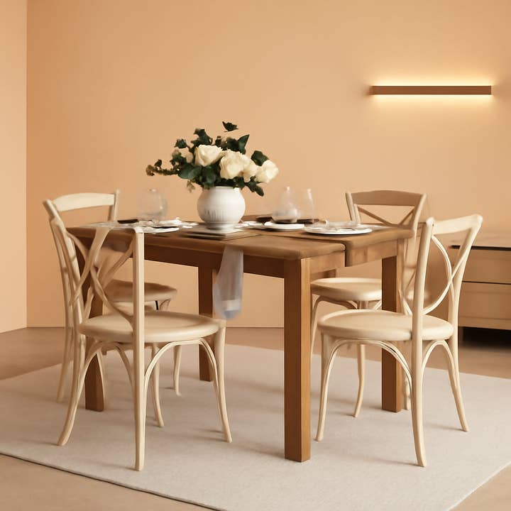 Solid Pine Farmhouse Dining Table In Antique Finish for wholesale by ShipItFurniture