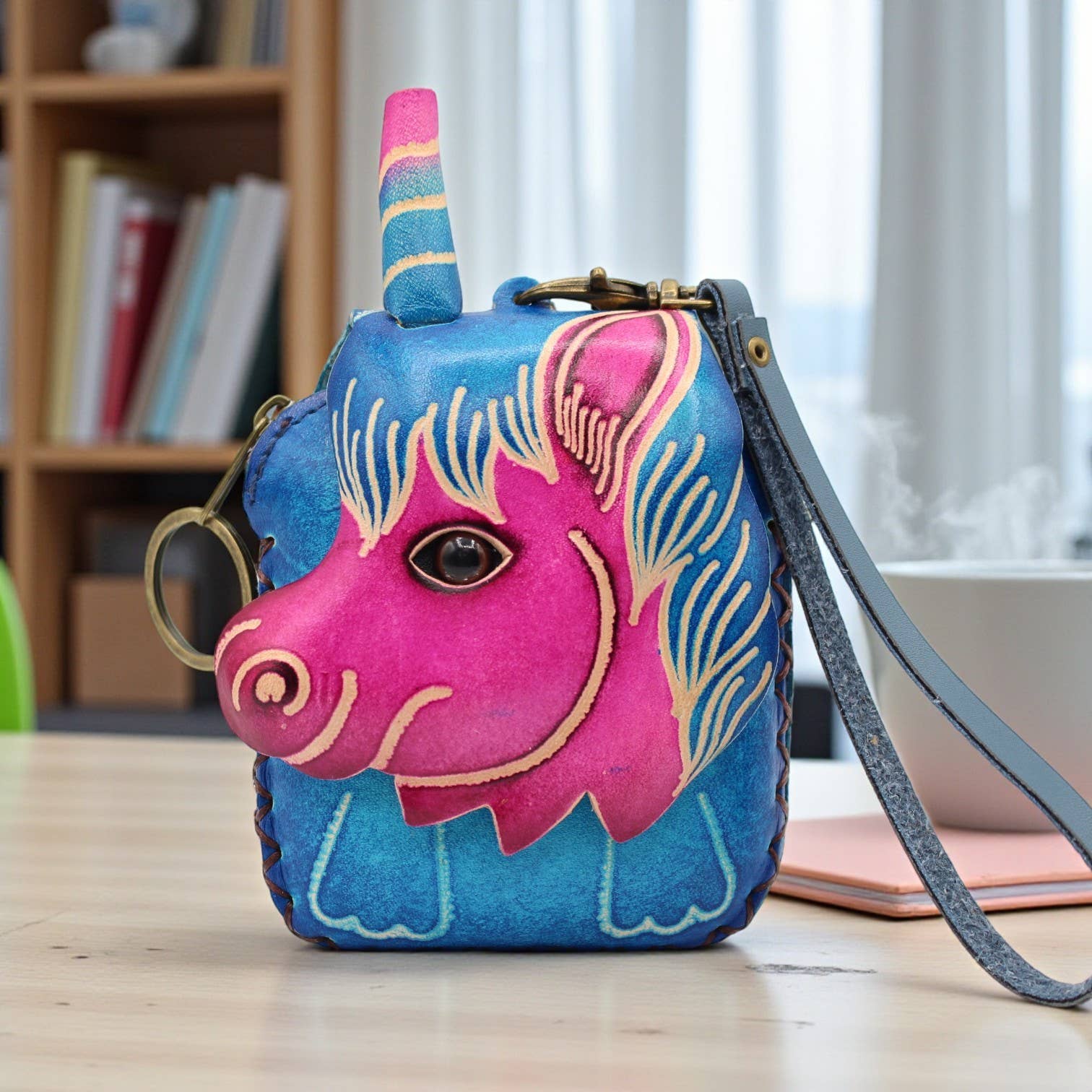 Sunflower Handmade leather inc – wholesale Coin purse – Women’s – Unicorn Wristlet Genuine Leather Coin Purse Wallet3