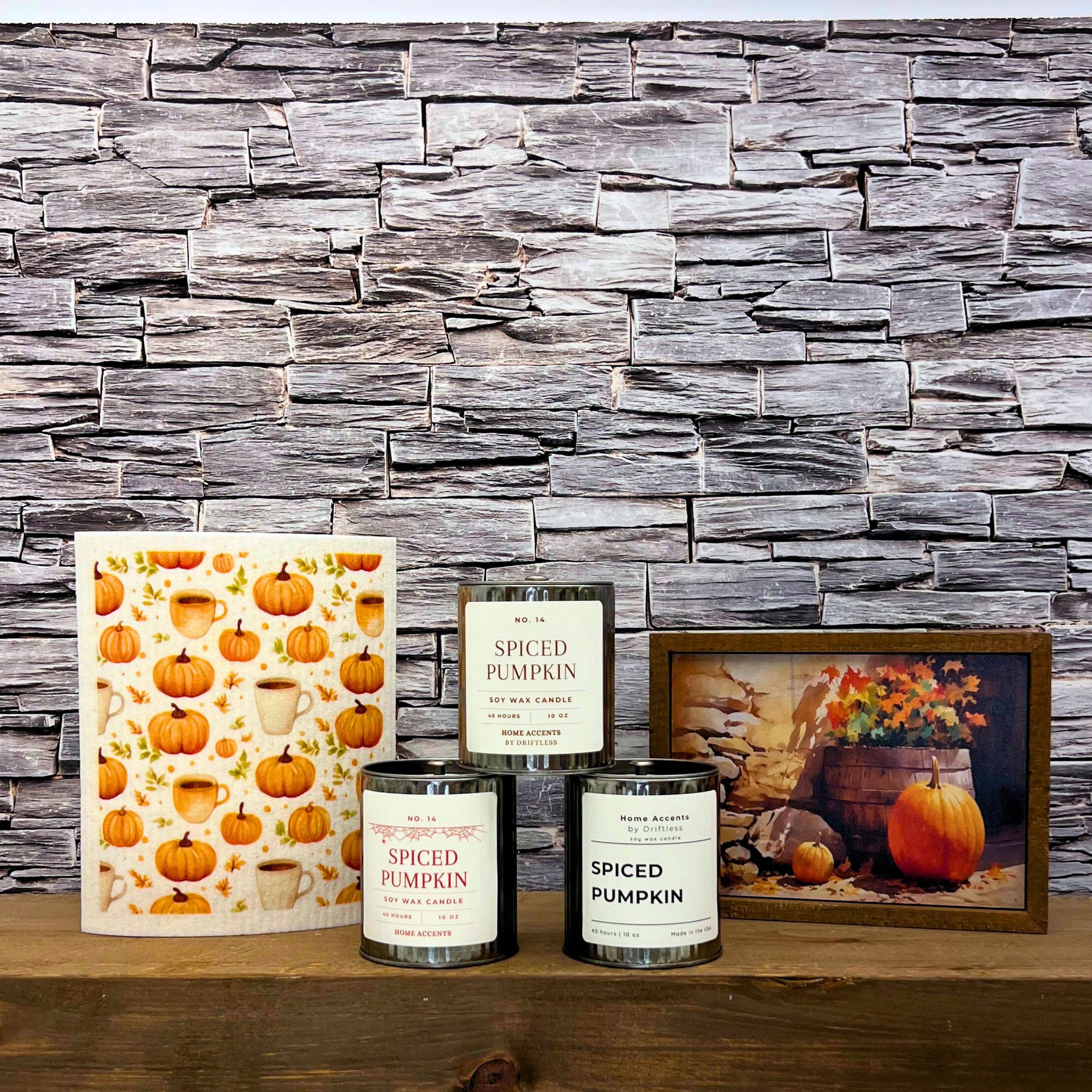 Home Accents By Driftless - Wholesale Jar/Filled Candle - Spiced Pumpkin Vintage Farmhouse Style Candle - Fall Decor1
