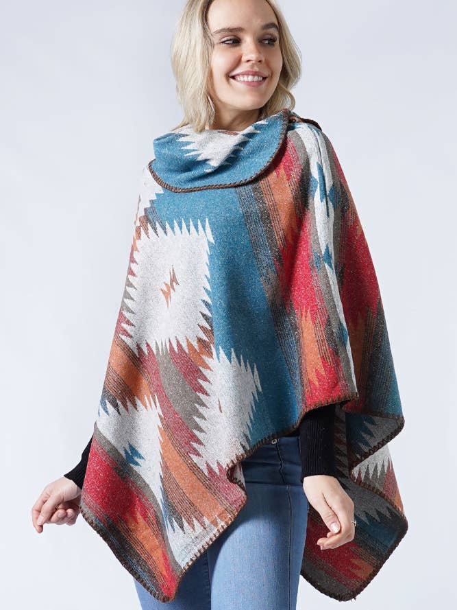 Poncho con motivo western per la vendita all'ingrosso da parte di Hana