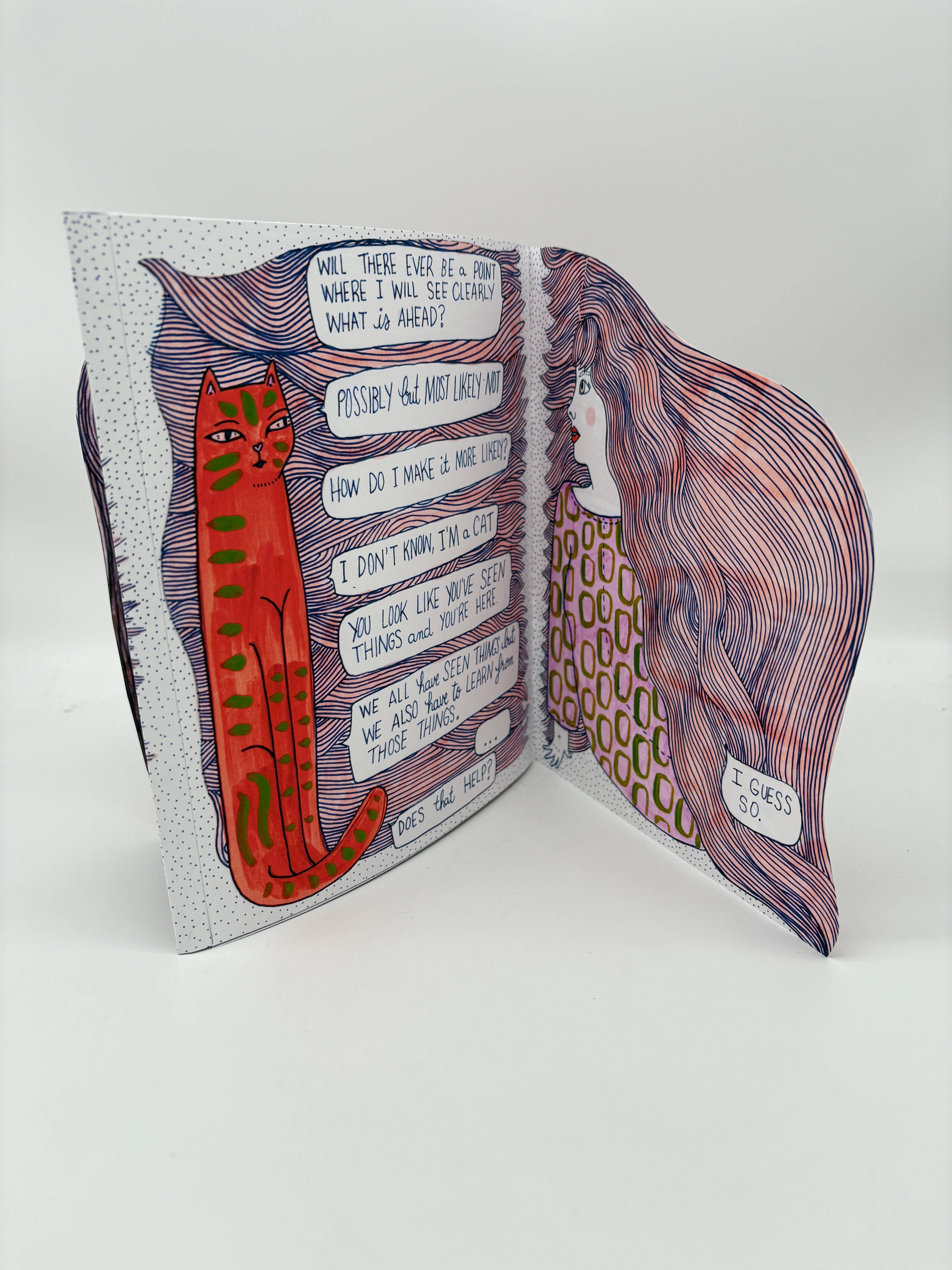 Erika Rier - Wholesale Arts & Entertainment Book - In These Tangled Webs, Illustrated Art Zine with Handcut Pag1