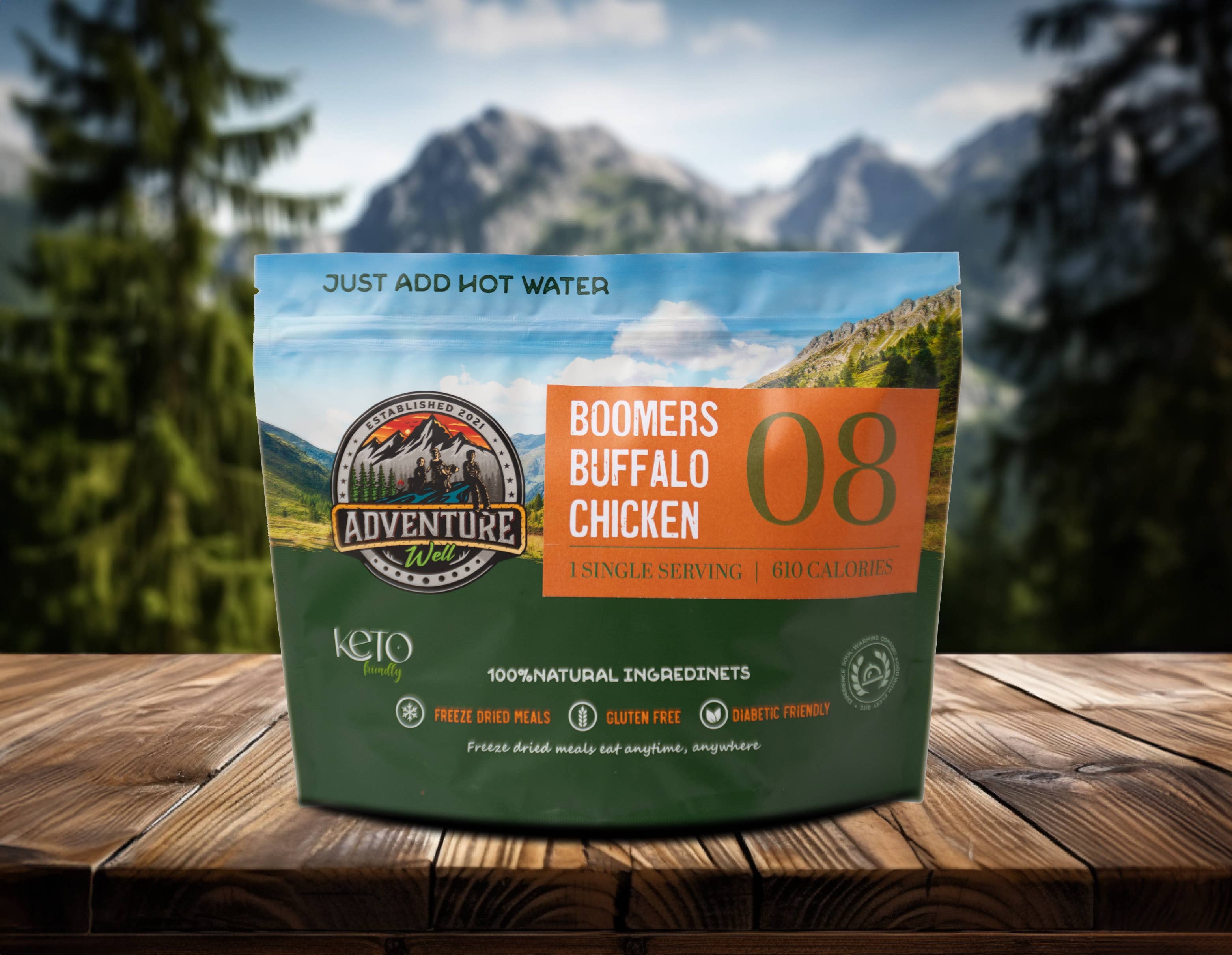 Adventure Well Outdoors - Wholesale Shelf-stable prepared meal - Boomers Buffalo Chicken
