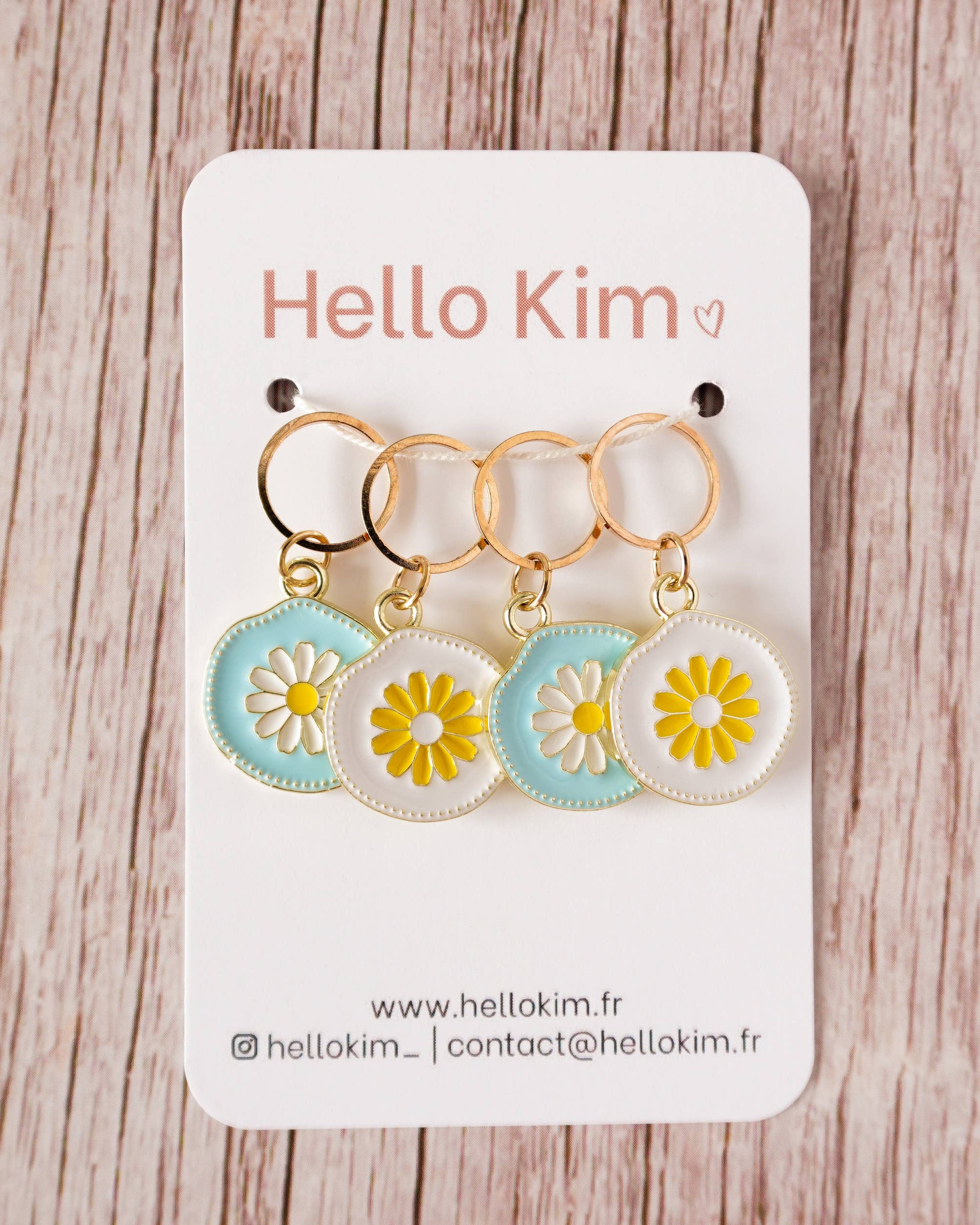 Hello Kim - Kim Chui - Wholesale Knitting/Crochet Supplies - Daisies - Marker rings1