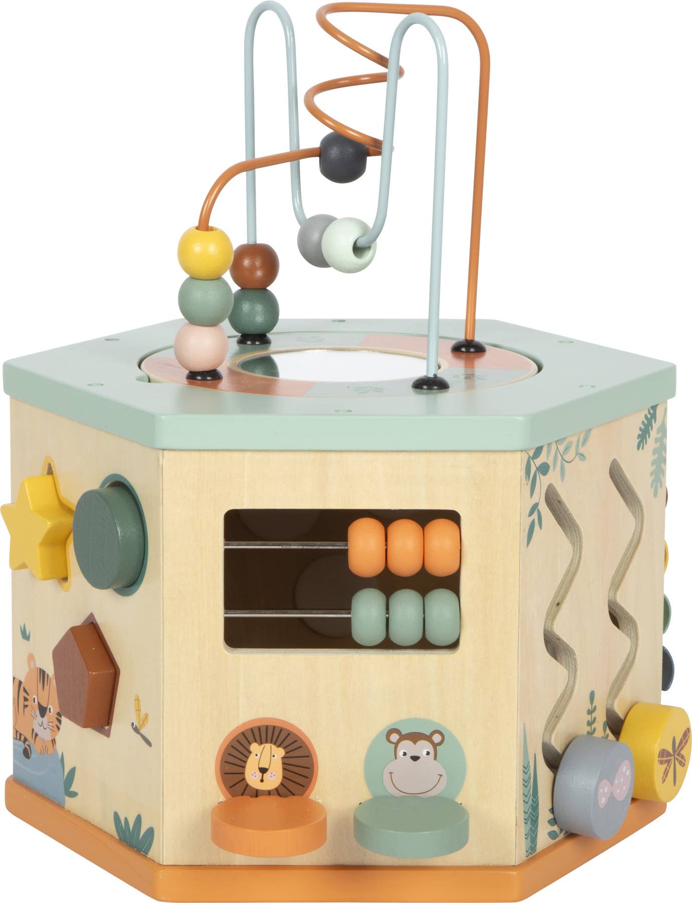 small foot - Wholesale Wood Toy - Kids - 7 Sided Motor Skills Cube “Safari” | Motor Skills | Wooden Toys10