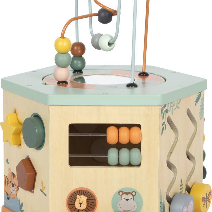 small foot - Wholesale Wood Toy - Kids - 7 Sided Motor Skills Cube “Safari” | Motor Skills | Wooden Toys10