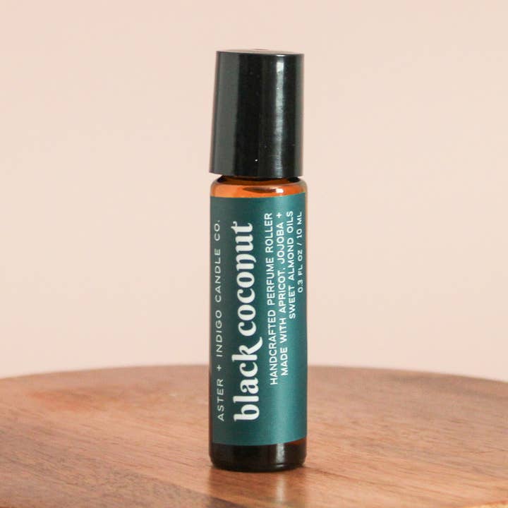 Aster + Indigo Candle Co. - Wholesale Roll-On Fragrance - Black Coconut | Perfume Oil Roller0