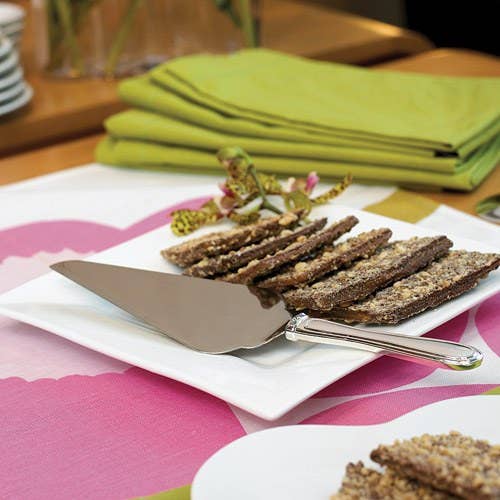 Weddingstar Inc. - Venta al por mayor Utensilio para servir - Set de servir pastel chapado en plata con cristales elegantes3