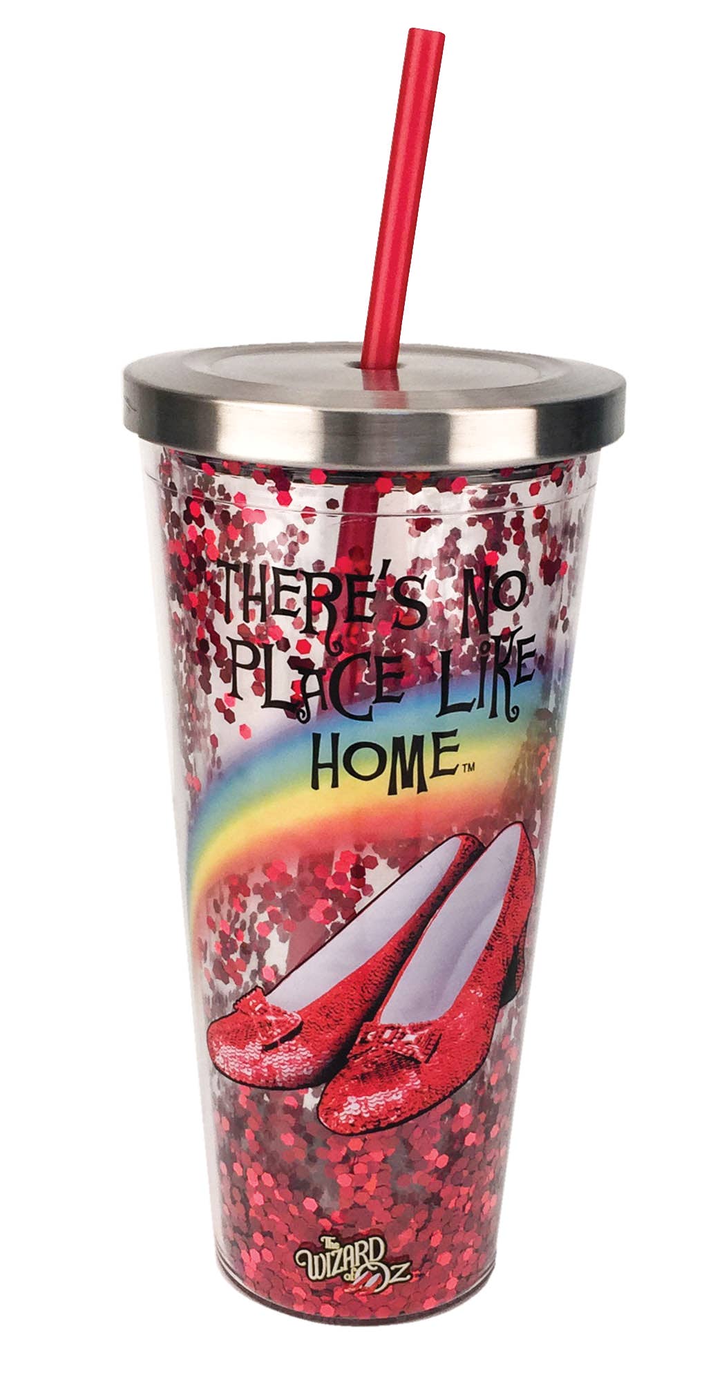 Spoontiques, Inc - Wholesale Insulated Mug/Tumbler - Ruby Slippers Glitter Cup