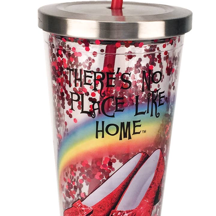 Spoontiques, Inc - Wholesale Insulated Mug/Tumbler - Ruby Slippers Glitter Cup0