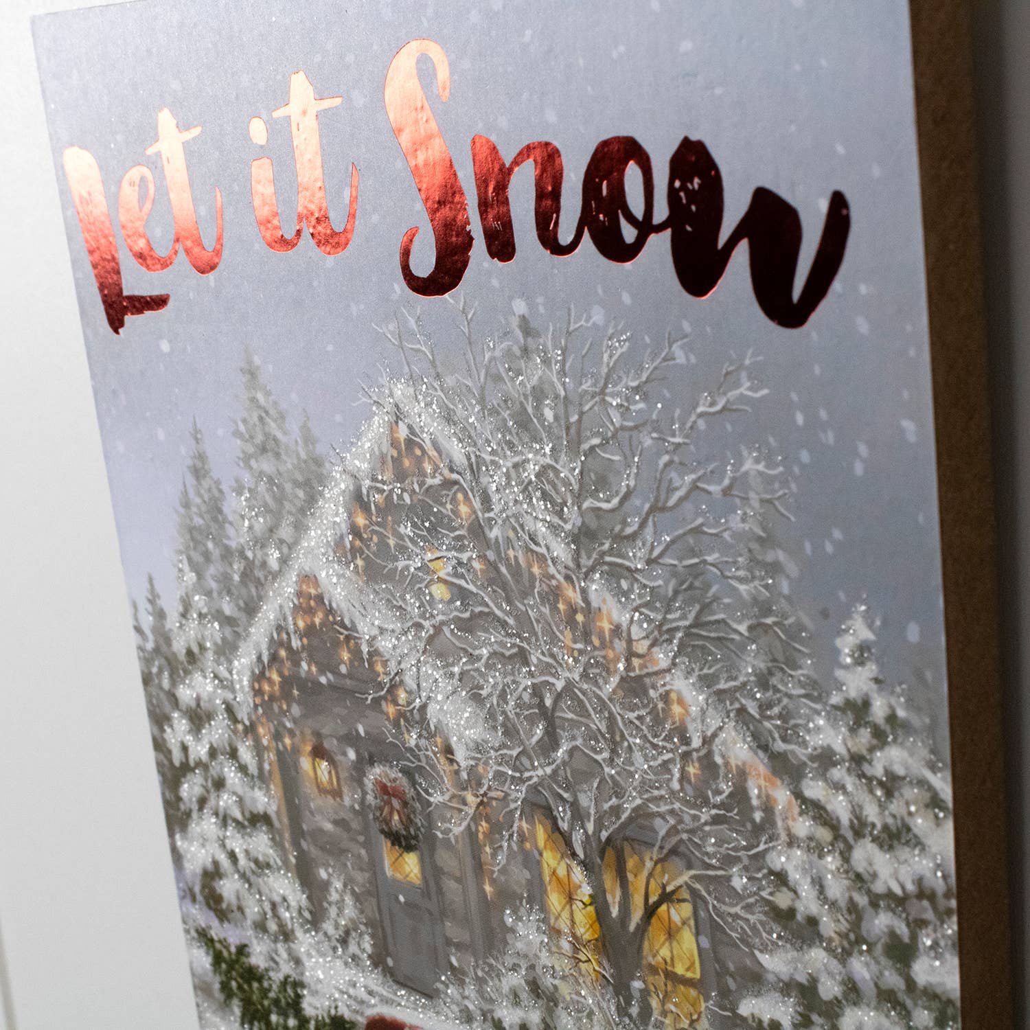 Glow Decor - Wholesale Sign - Let It Snow Wooden Sign with Rope Hanger1