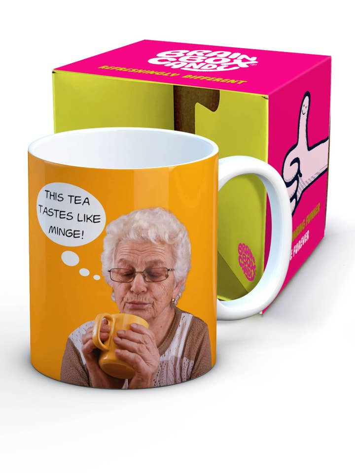 Funny Mug Minge Tea for wholesale by Brainbox Candy