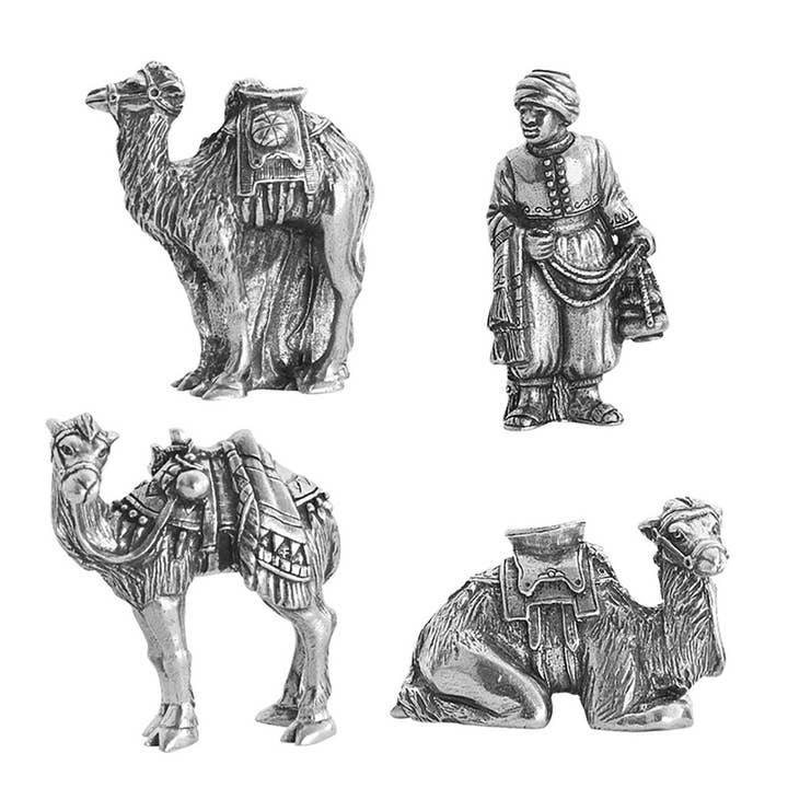 Camels & Camel Keeper Nativity Set for wholesale by Danforth Pewter