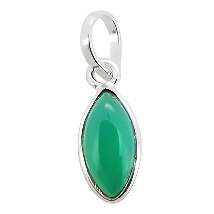 Pendente em Prata Onyx Verde por atacado de Amberman