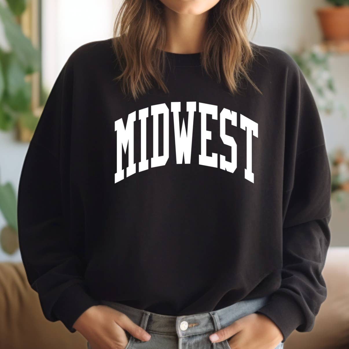 Kiki's Boutique - Wholesale Graphic Sweatshirt - Women's - Midwest Crewneck Sweatshirt
