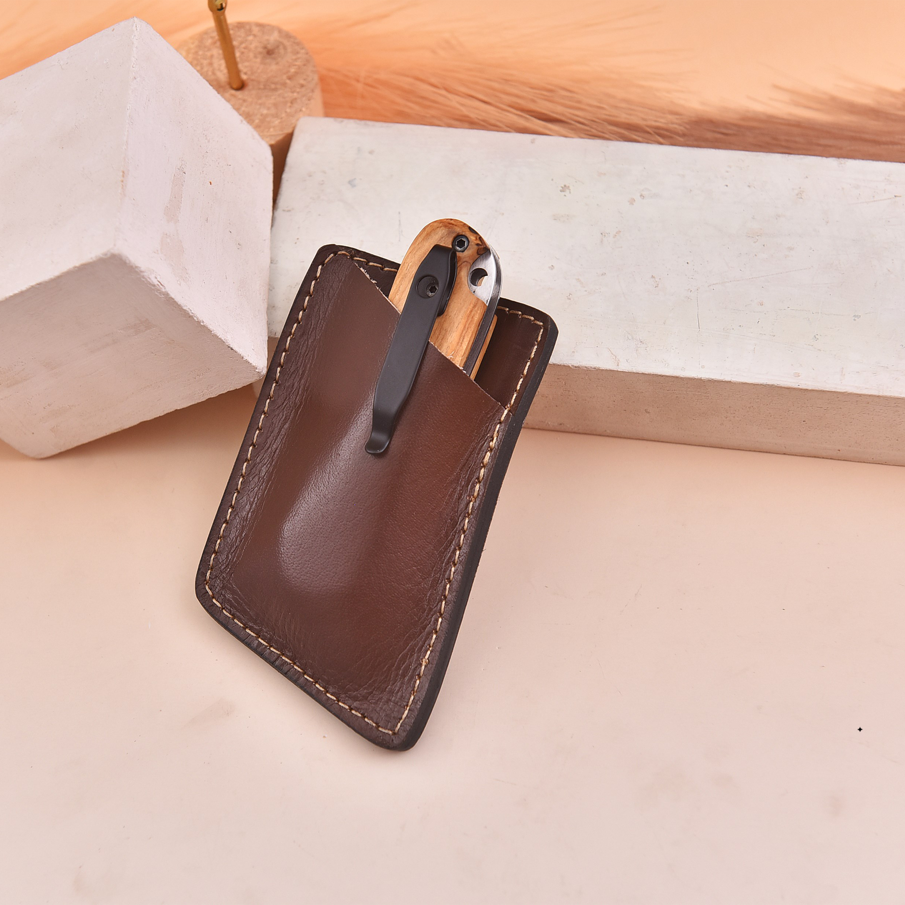 FH KNIVES - Vendita all'ingrosso Coltellino tascabile/portacoltellino - Coltello pieghevole Damascus 7,0' a tema costa marina, coltello tascabile4