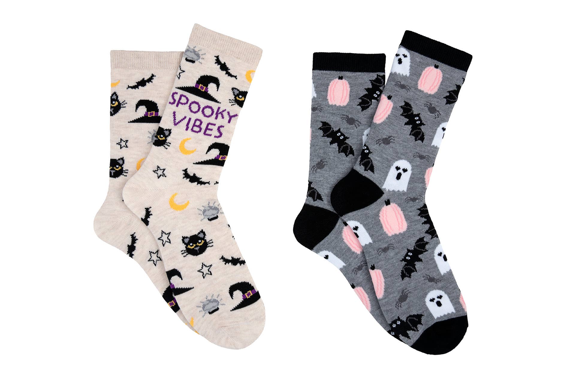 Everything Legwear - Wholesale Socks - Unisex - Everything Legwear Halloween Spooky Vibes 2 Pair Crew Socks0