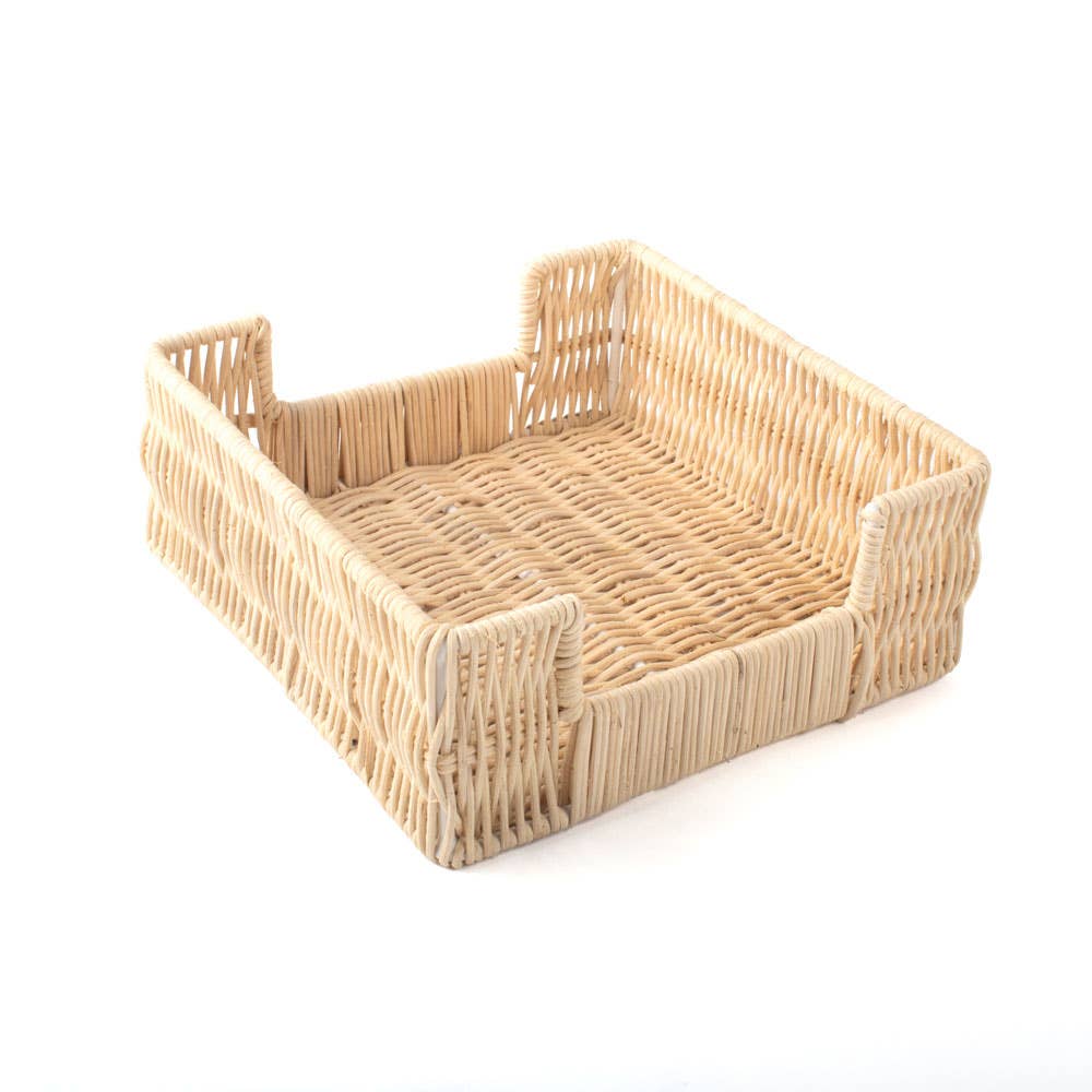 8 Oak Lane - Wholesale Napkin Holder - Natural Rattan Beverage Napkin Tray