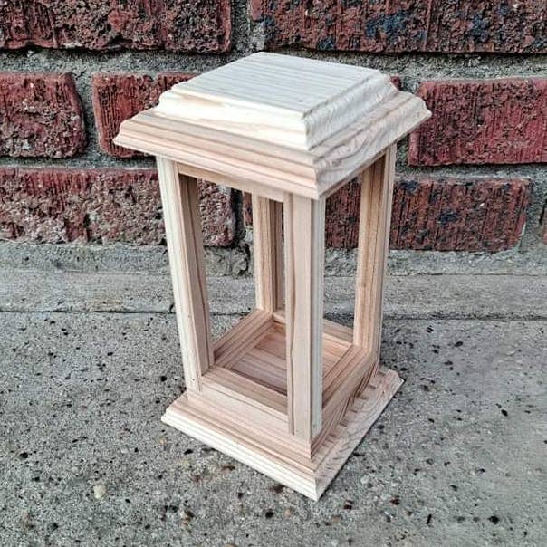 MINI ELEGANT WOODEN LANTERN for wholesale by Dixie Grace Mercantile