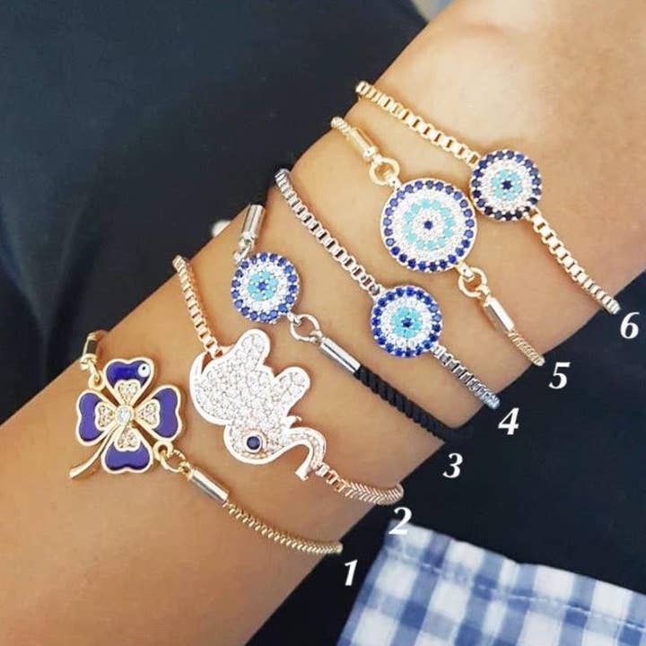 Evileyefavor – wholesale Jewellery set – Evil Eye Bracelet Set, Adjustable Bracelet, Lucky Greek Evil Eye Bracelet