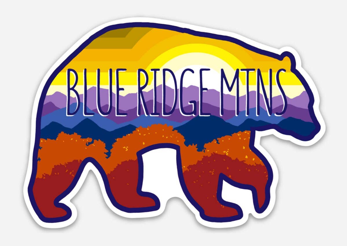 Commonwealth Outdoor - Wholesale Sticker - Blue Ridge Mountains Bear Sticker0