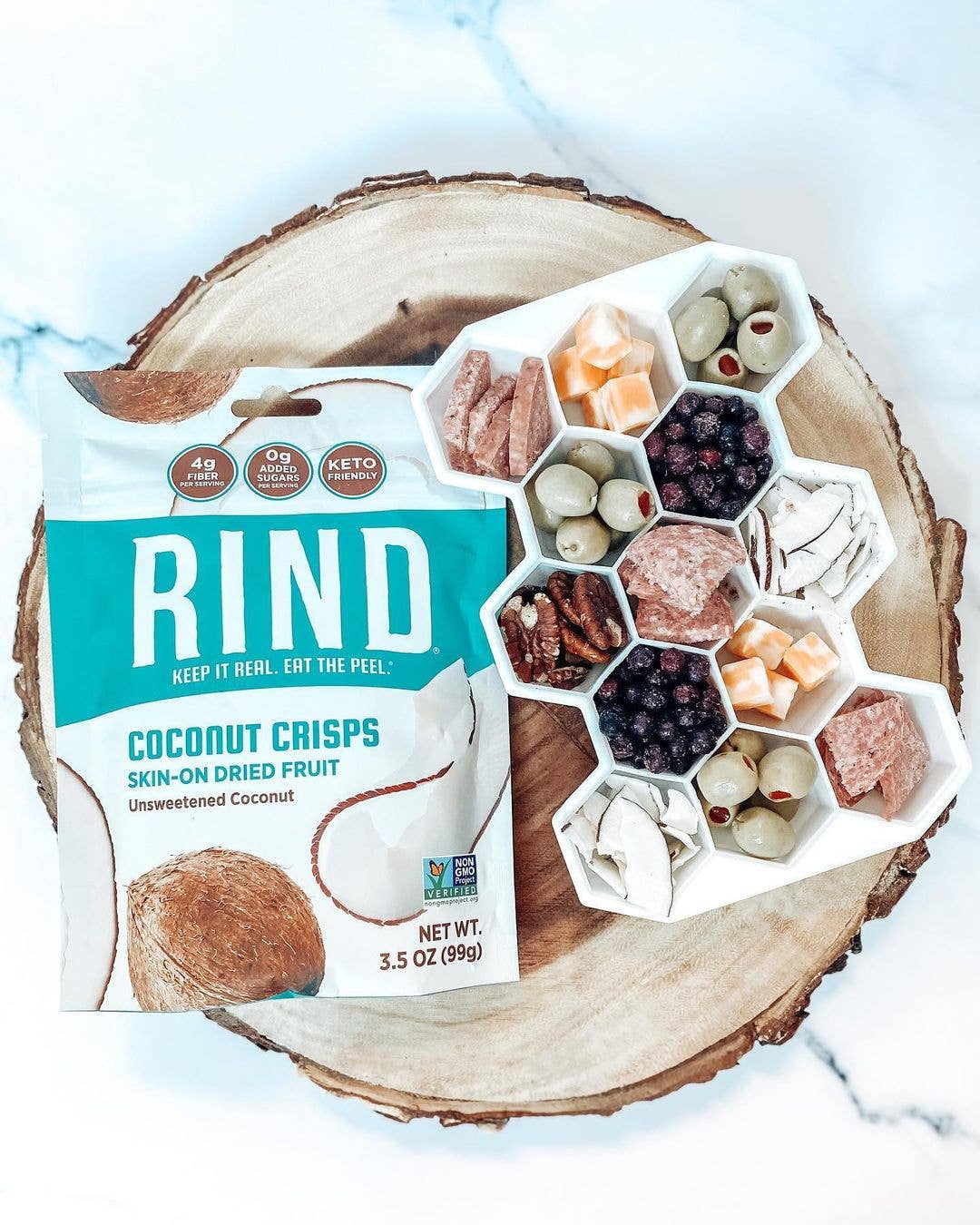 RIND Small Batch LLC - Wholesale Dried/Dehydrated Fruit - Coconut Crisps, Skin-on Dried Fruit - 3.5oz2