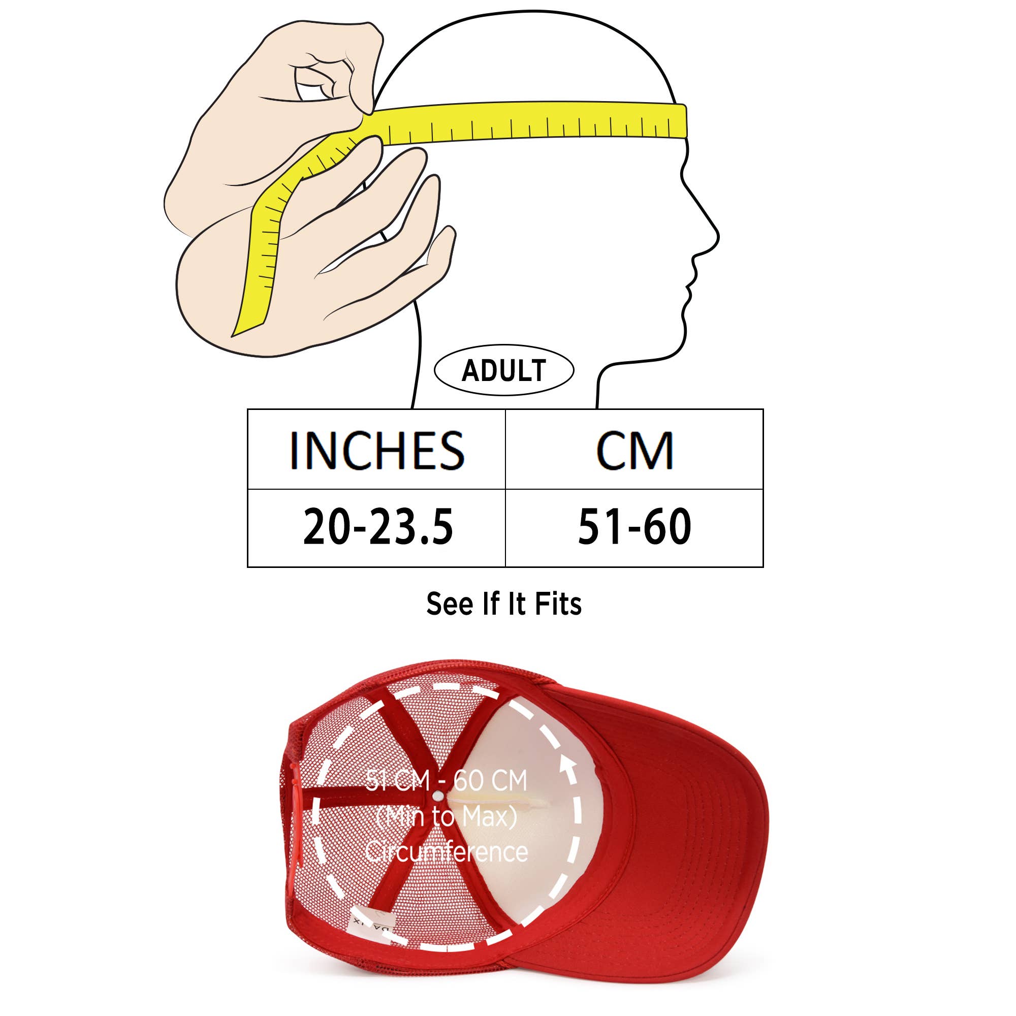 Dalix - Venta al por mayor Gorra trucker - Unisex - DALIX Trucker - Gorra de dos tonos con correa ajustable101