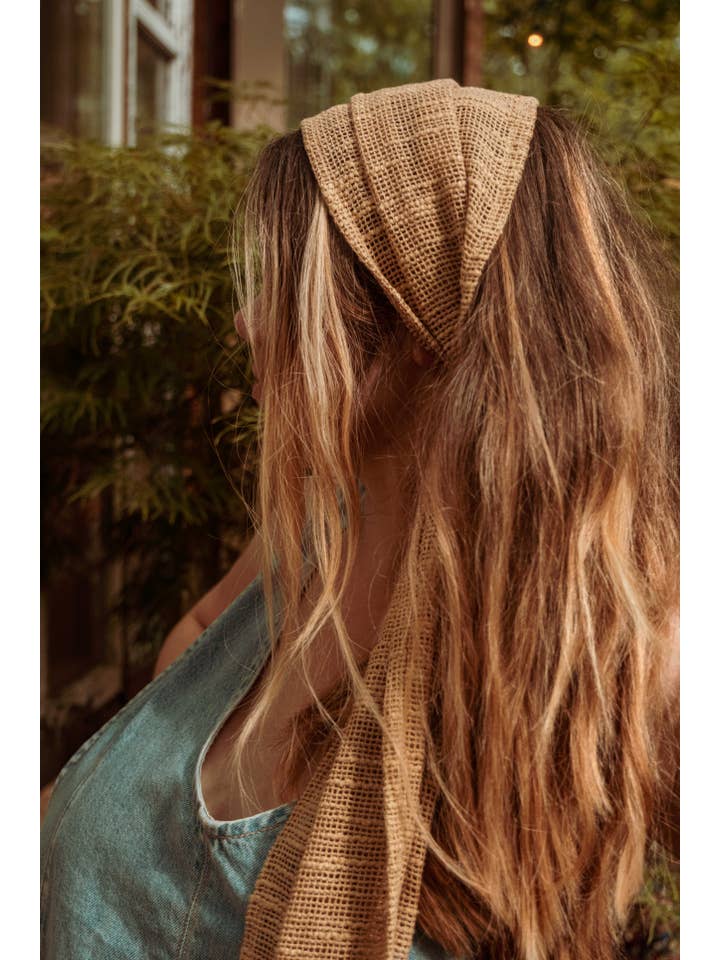 Gardenbelle Shop - Wholesale Swim Cover Up - Women's - Beachy Recycled Cotton Bohemian Mesh Hair Wrap Bandeau Top
