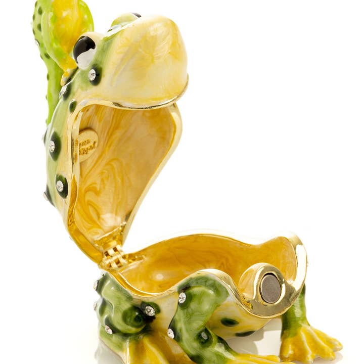 Keren Kopal - Wholesale Decorative Figurine - Black Spotted Toad Frog with a Baby Frog on the back17