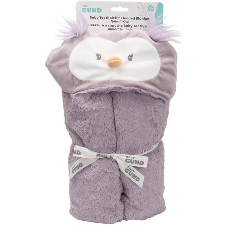 Lil’ Luvs Hooded Blanket, Quinn Owl, Plush Security Blanket for wholesale by Deluxe Import Trading