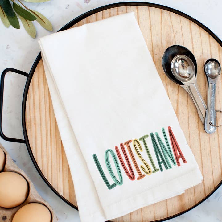 Lively Louisiana Kitchen Towel for wholesale by Pelican Provision Co.
