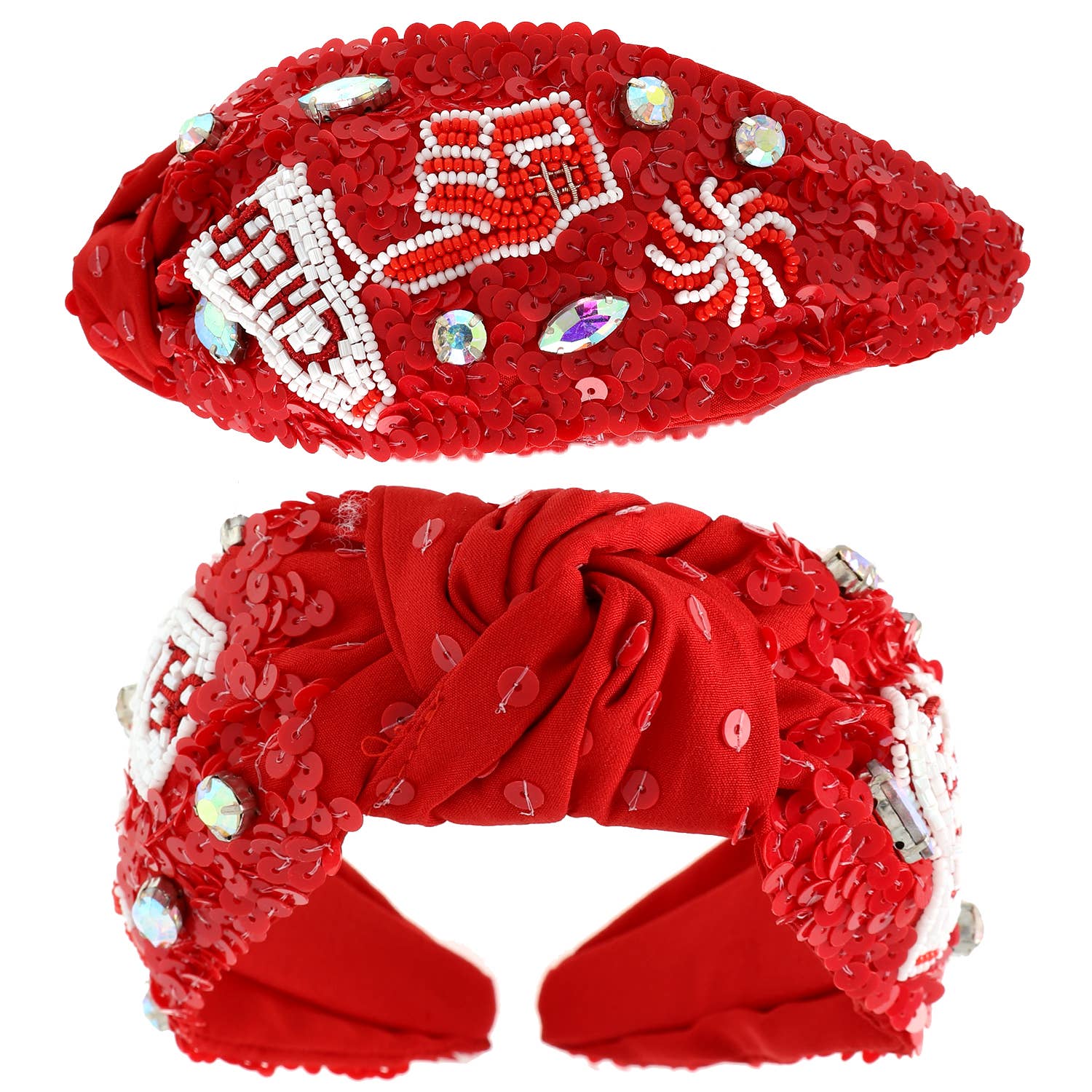 SP Sophia Collection - Wholesale Fashion Headband - Women's - Number 1 Hand Top Knotted Jeweled beaded Headband 3