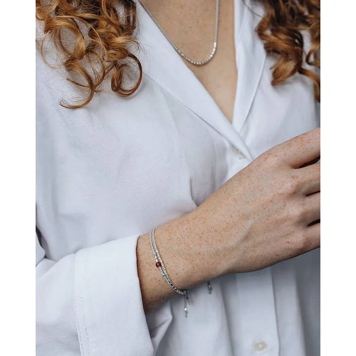 Pikfine eGbR - Wholesale Beaded Bracelet - Glass pearl bracelet “Nila”/silver and gold-plated3