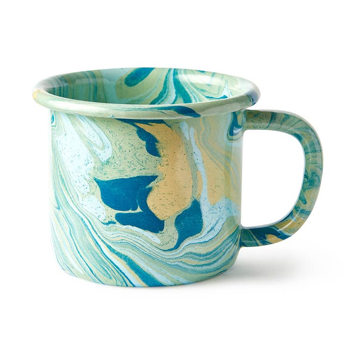 Multi Swirl Enamel Mug for wholesale by Darling Spring