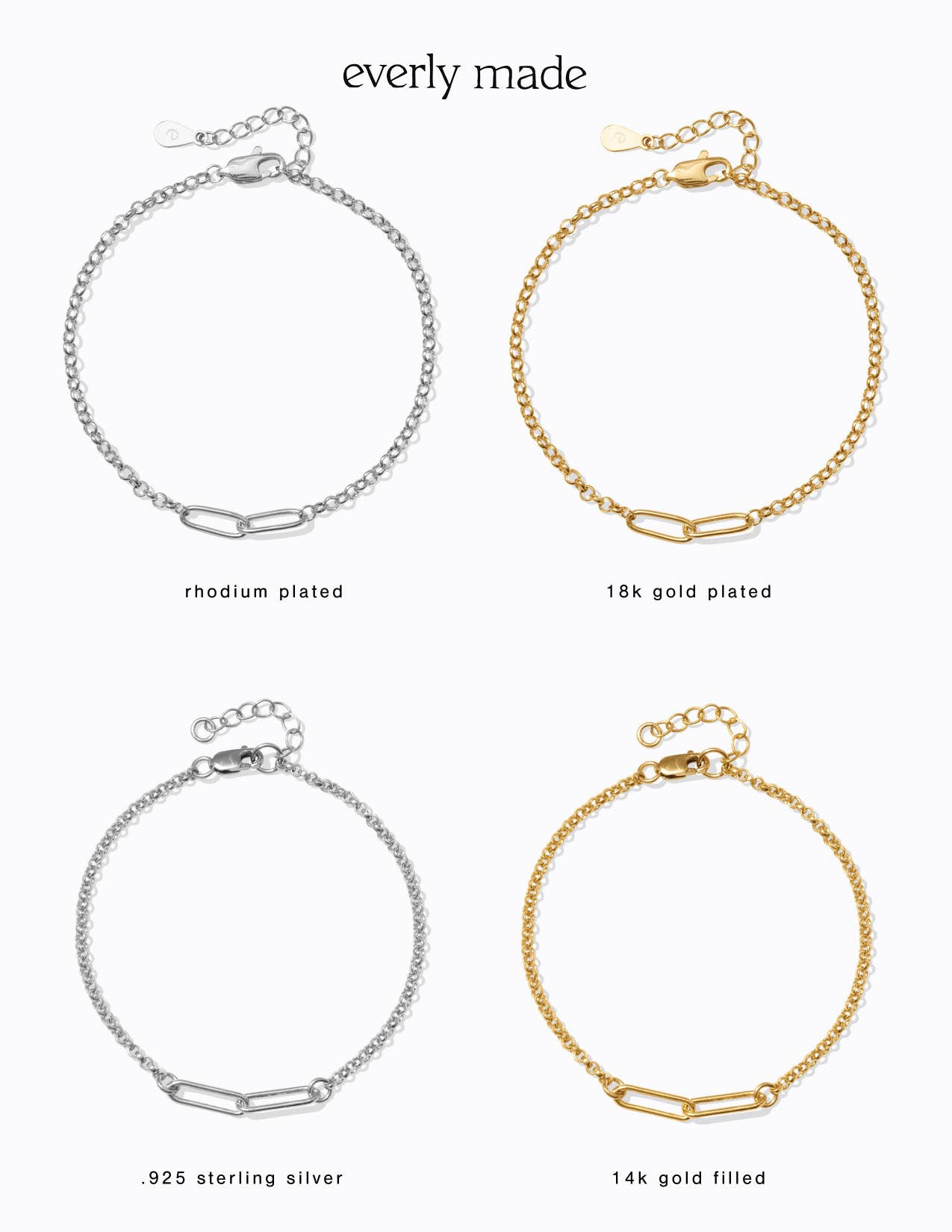 Everly Made - Wholesale Charm/Dangle Bracelet - Linked Bracelet • Thinking of You 7