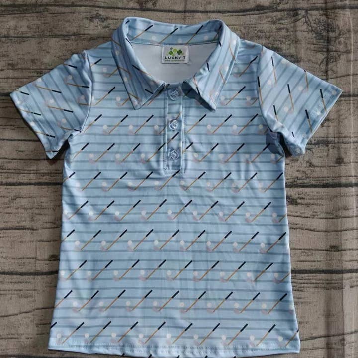 Little Golfer Polo Shirt for wholesale by Lucky 7 Kids Clothing Co
