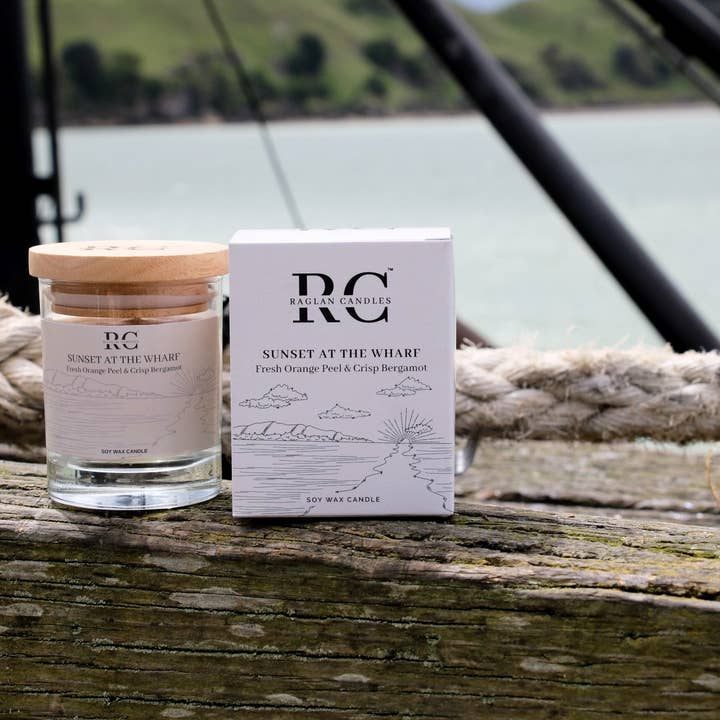 Raglan Candles - Wholesale Jar/filled candle - Sunset At The Wharf1