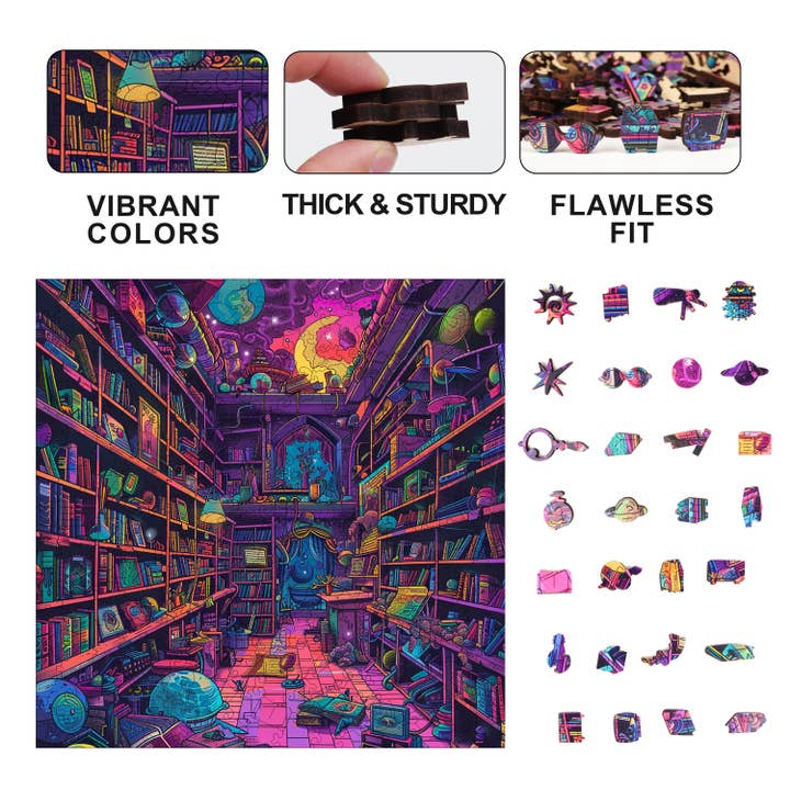 Trippy Puzzle Co - Wholesale Puzzle - Adult - Chaos Chronicles Wooden Jigsaw Puzzle 300PC